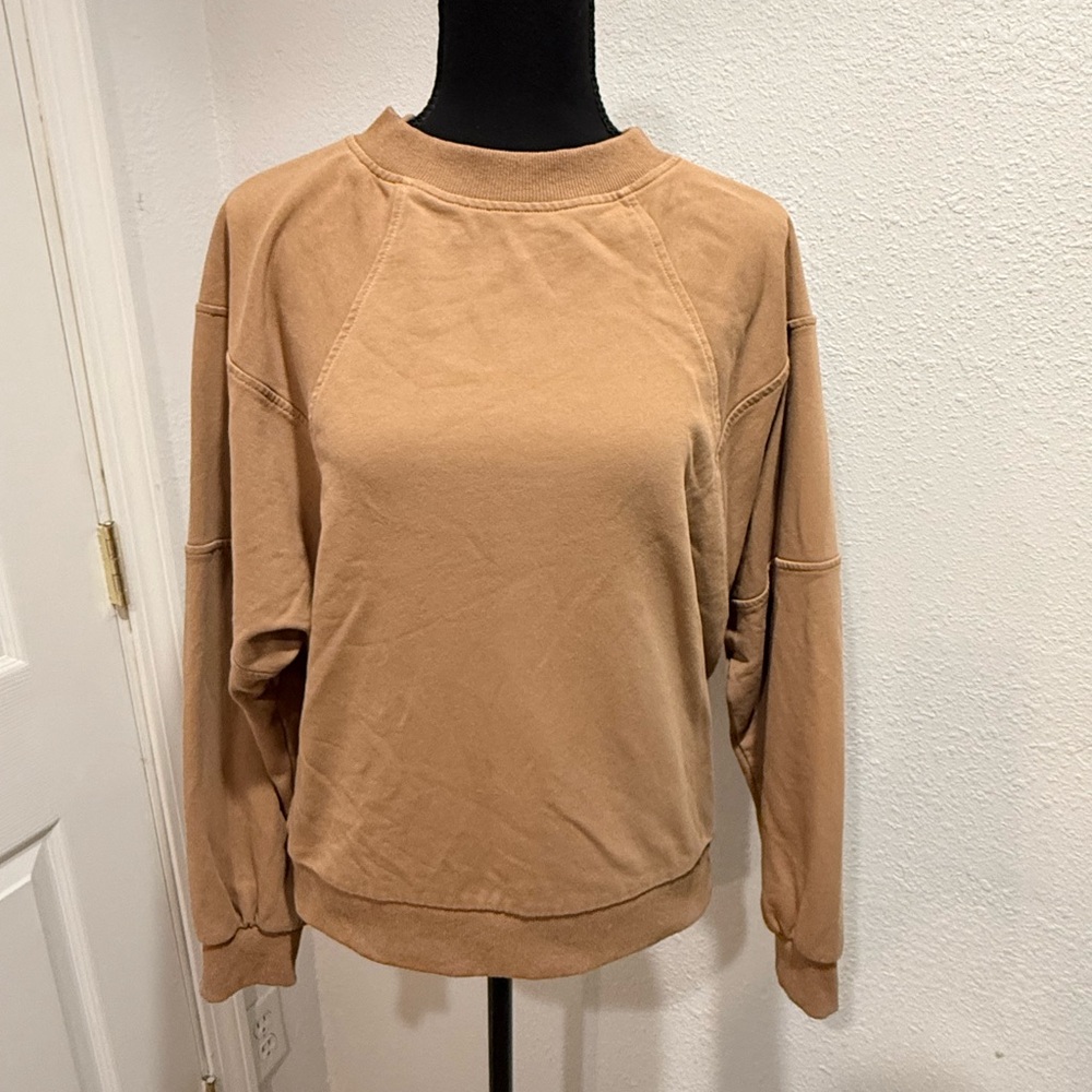 Cozy Tan Crew Neck Sweater